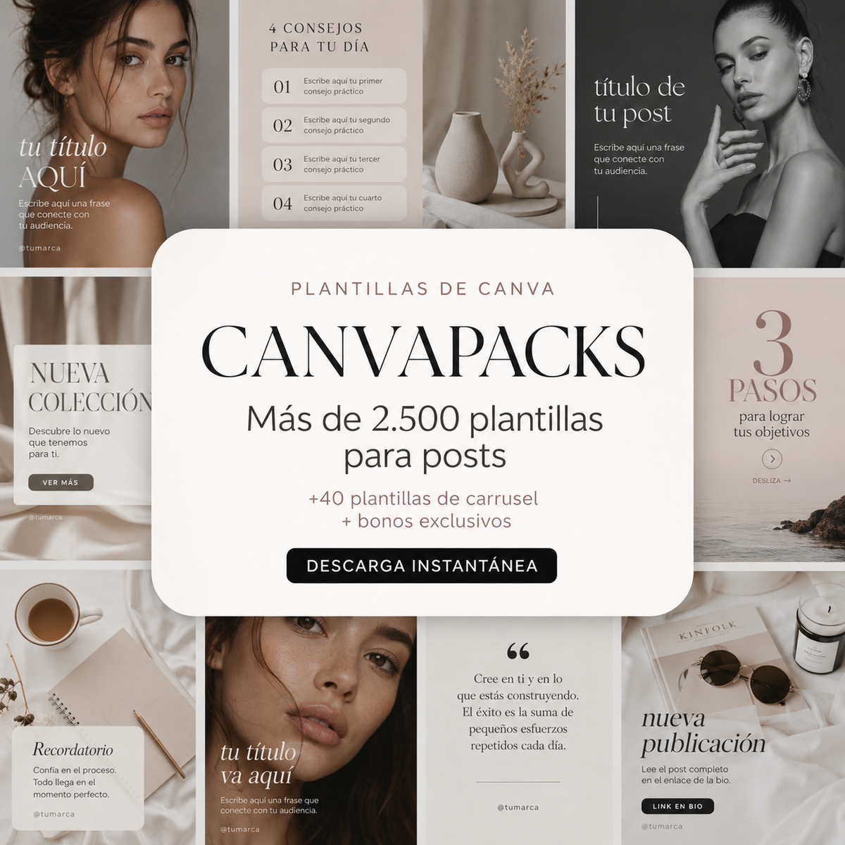 +2500 PLANTILLAS EDITABLES EN CANVA